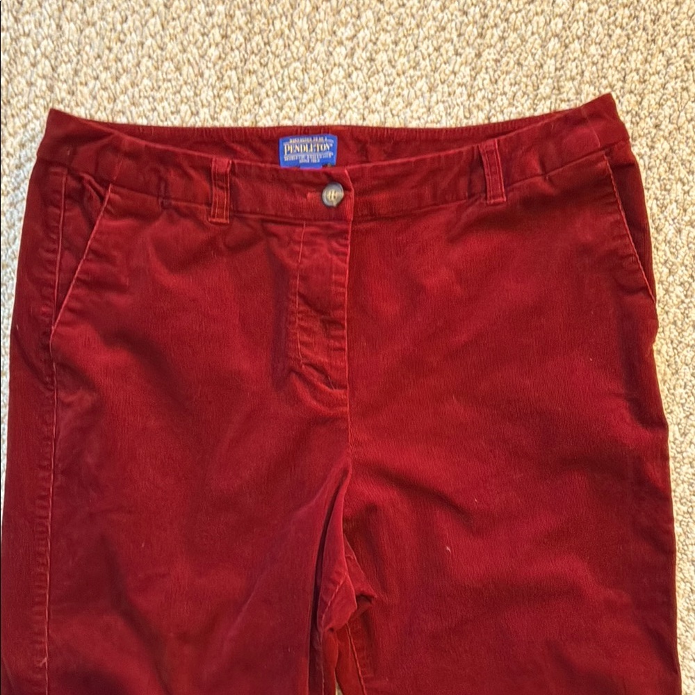 Pendleton Deep Red Corduroy Pants - image 1